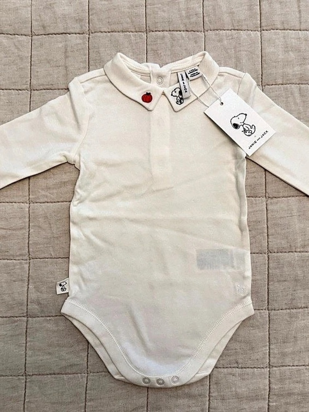 Janie and Jack Peanuts Snoopy Pumpkin Bodysuit 3-6M NWT